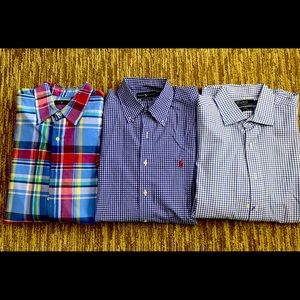THREE Ralph Lauren button down shirts bundle